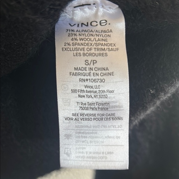 Vince Women's Alpaca Blend Quarter Zip Pullover - Picture 8 of 9